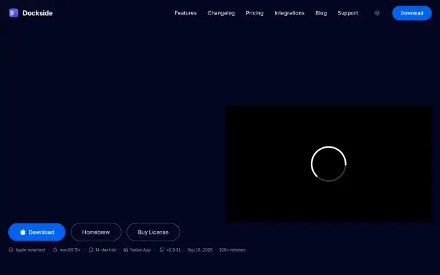 Dockside for Mac preview