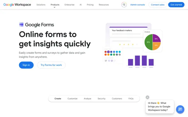 Google Forms preview