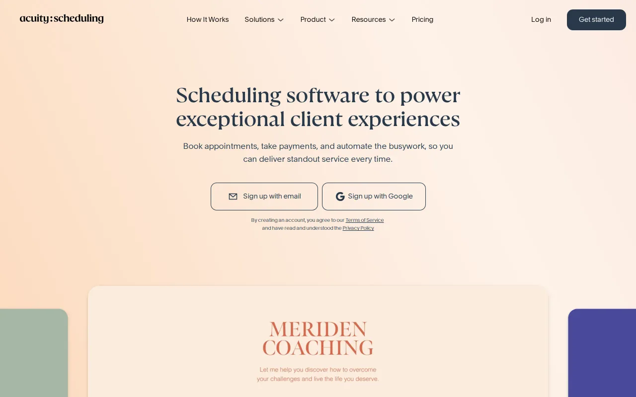 Acuity Scheduling screenshot