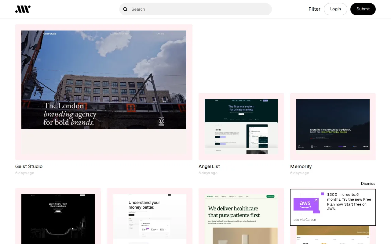 Admire The Web screenshot