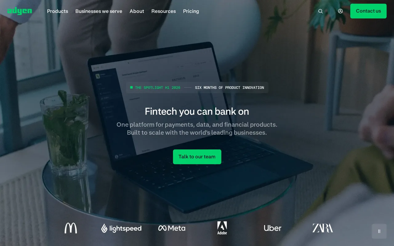 Adyen screenshot