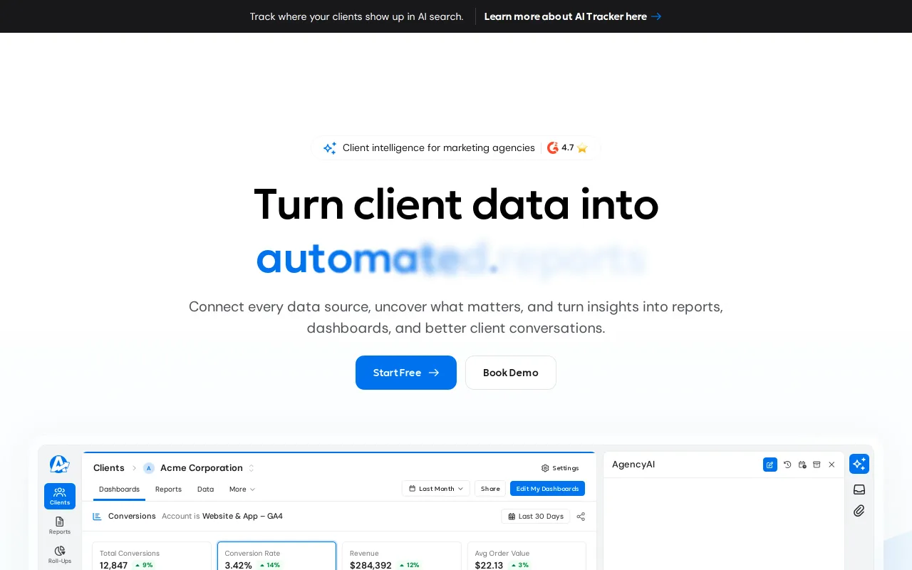 AgencyAnalytics screenshot