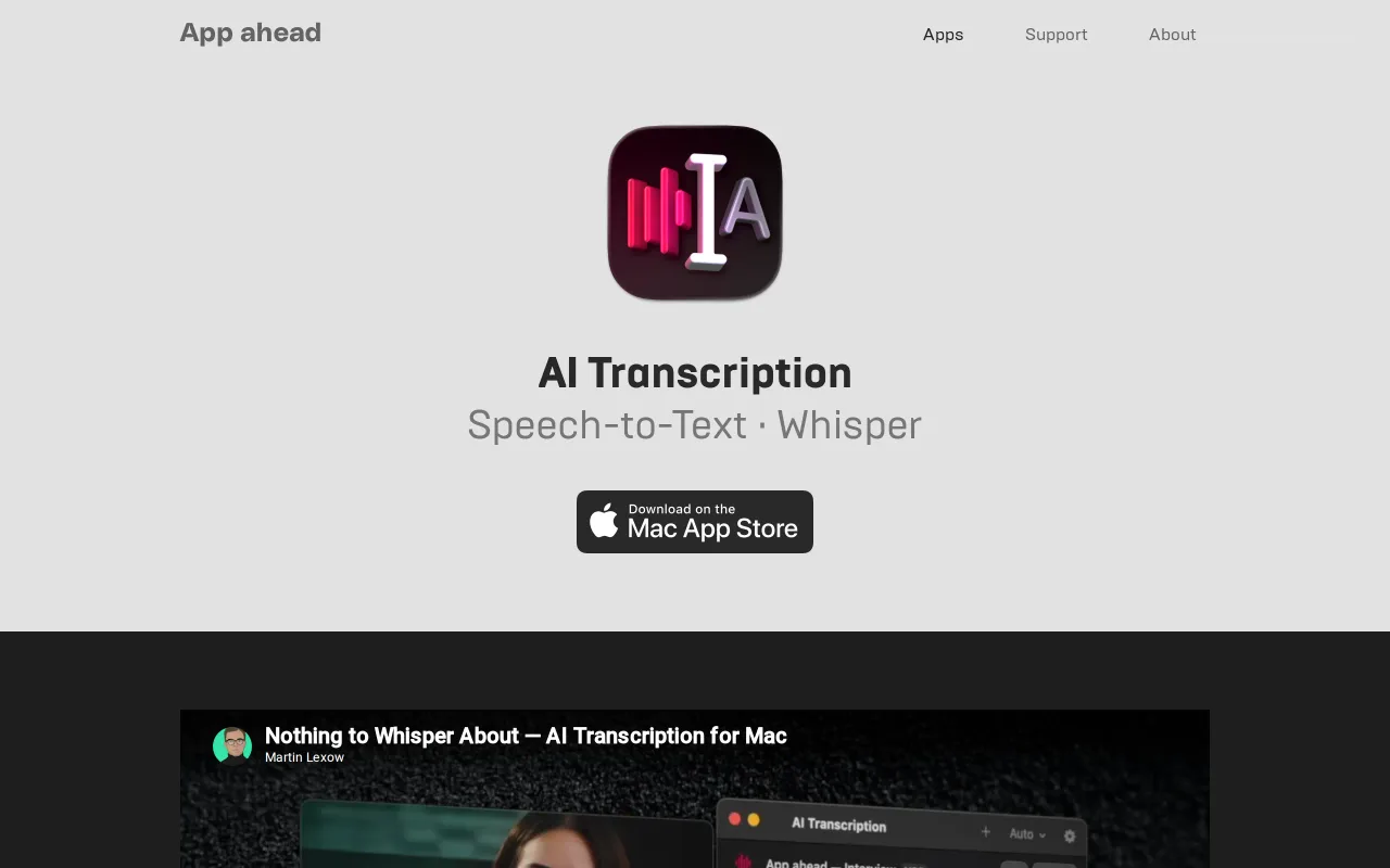 AI Transcription screenshot
