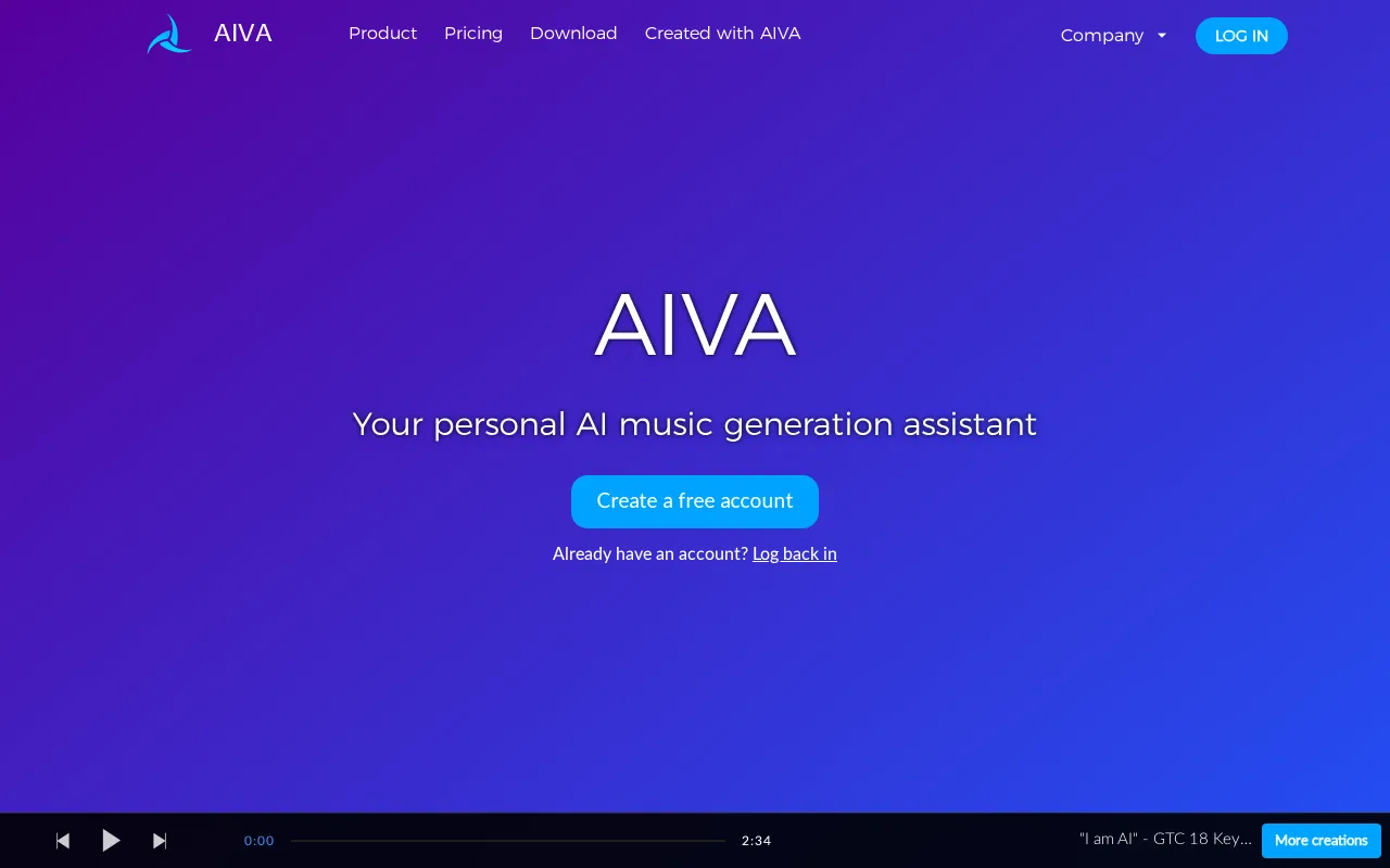 AIVA screenshot
