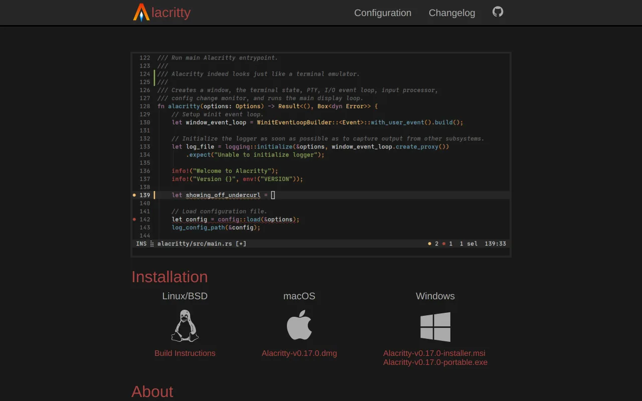 Alacritty screenshot