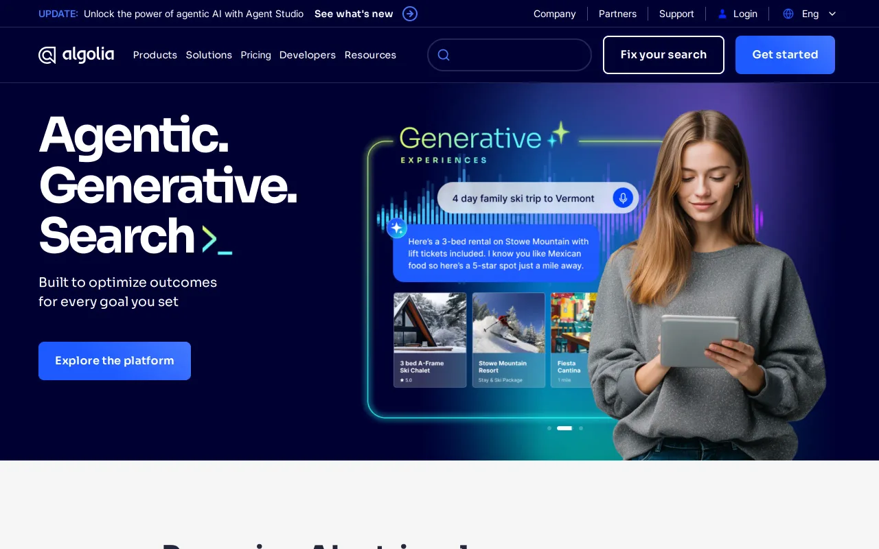 Algolia screenshot