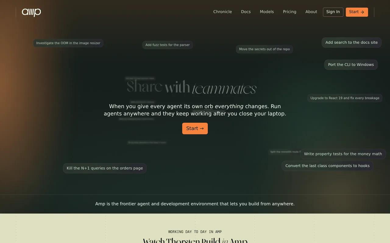Amp screenshot