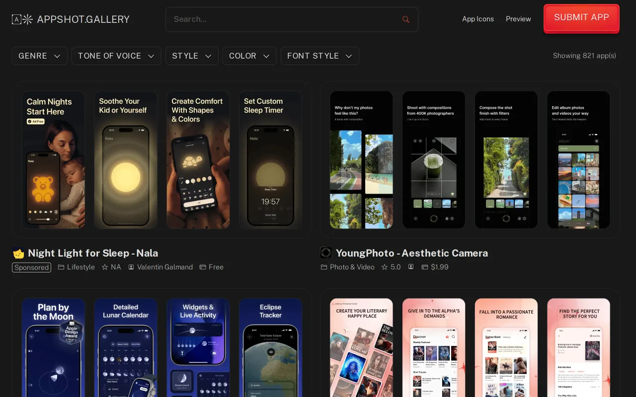 APPSHOT.GALLERY screenshot
