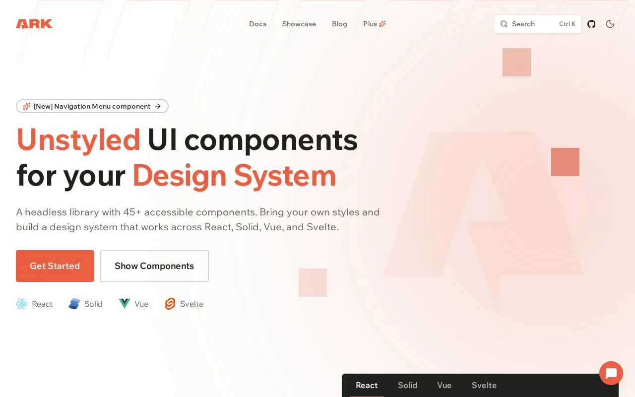 Ark UI screenshot