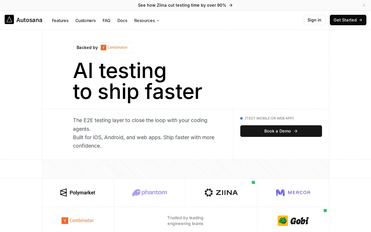 Autosana screenshot