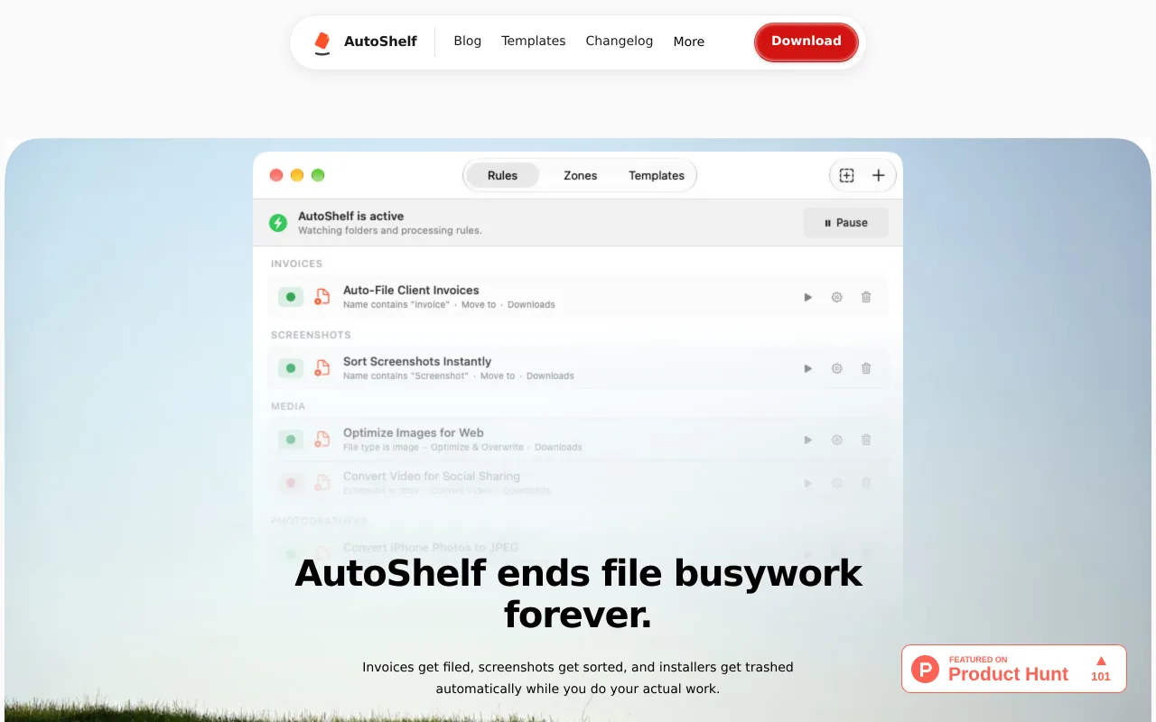 AutoShelf screenshot