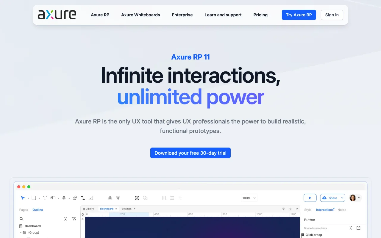 Axure RP screenshot