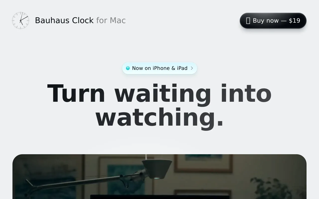 Bauhaus Clock screenshot