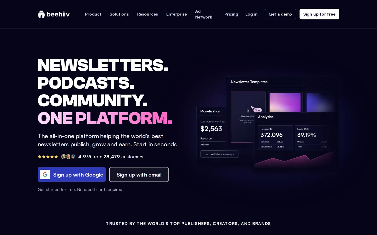 Beehiiv screenshot