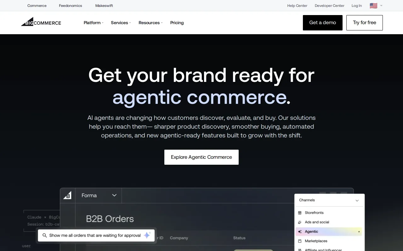 BigCommerce screenshot