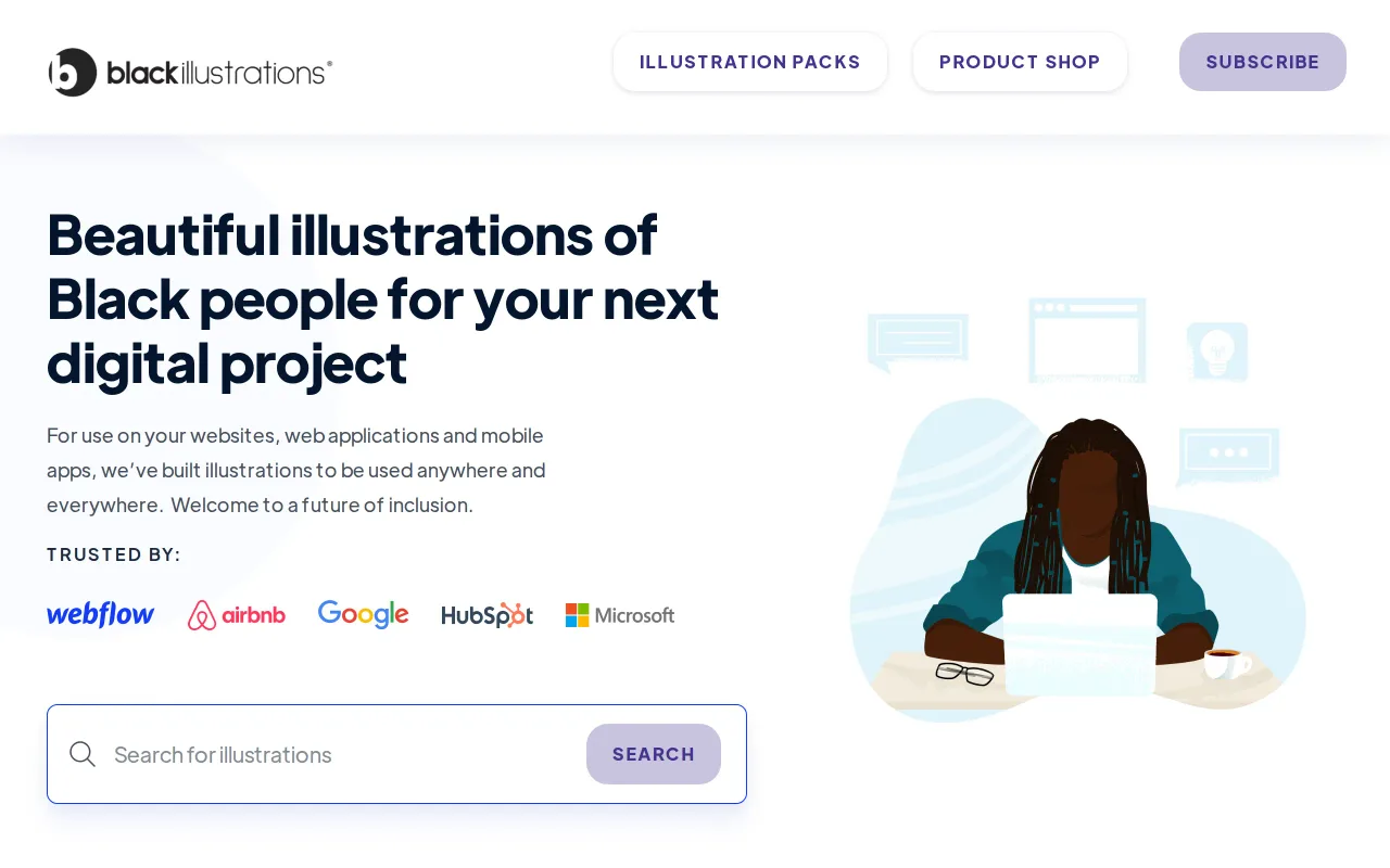 Black Illustrations screenshot