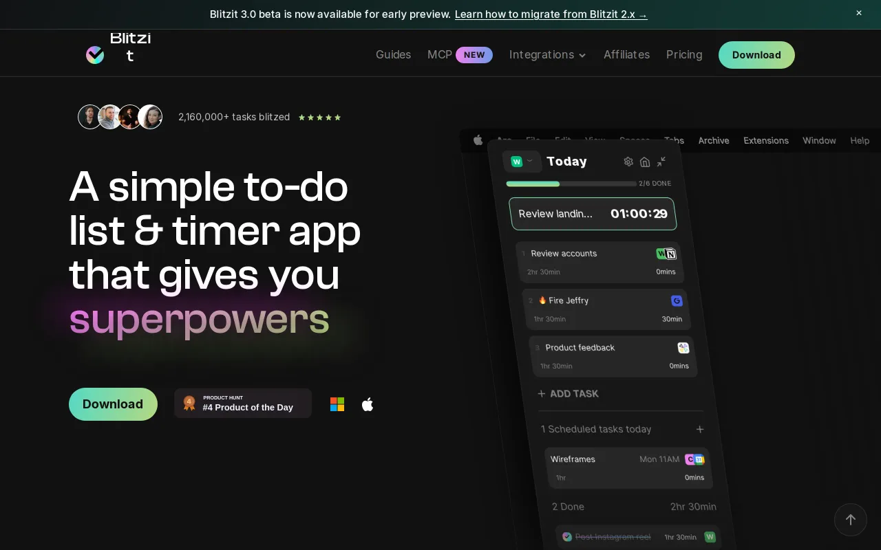 Blitzit screenshot