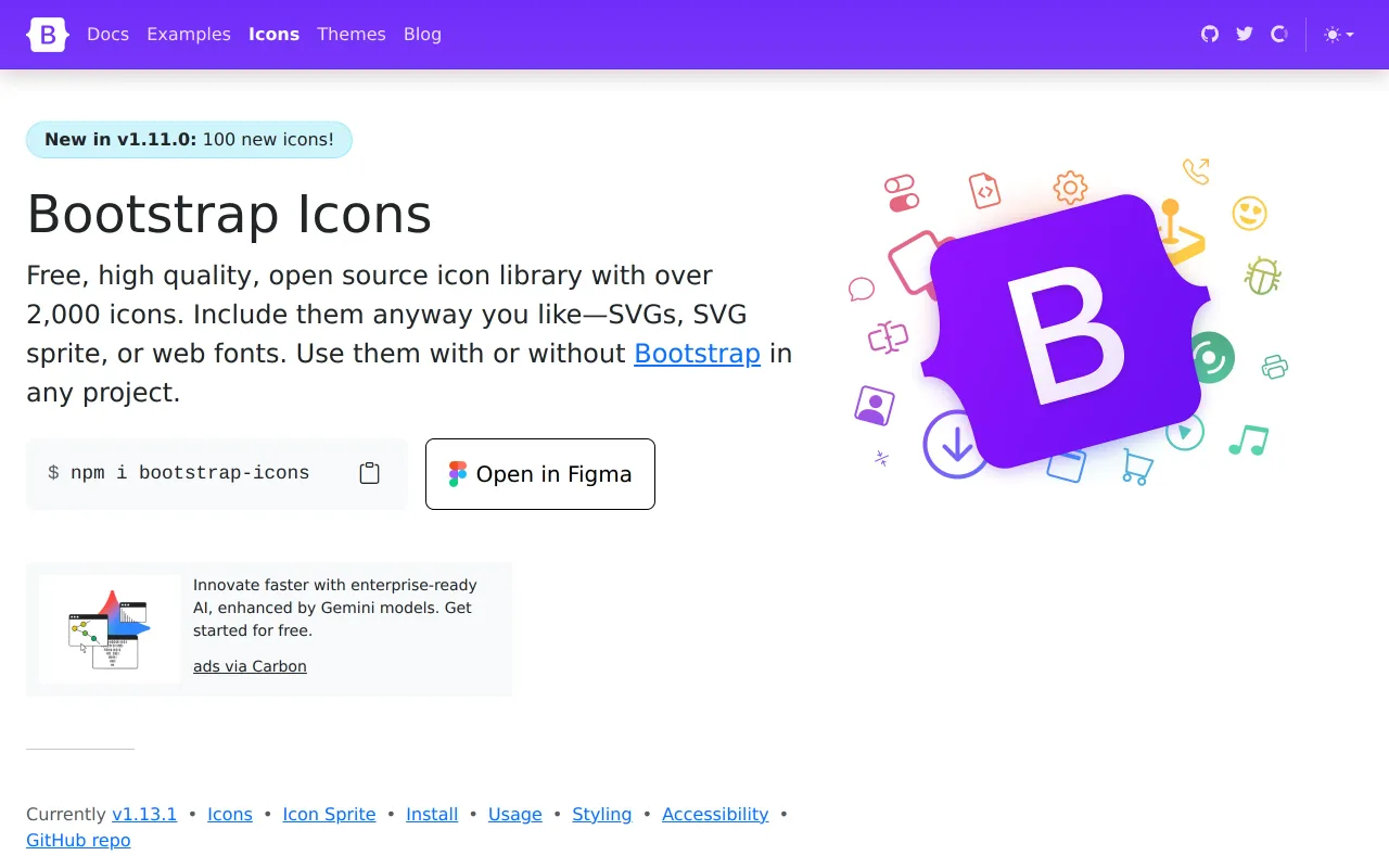 Bootstrap Icons screenshot