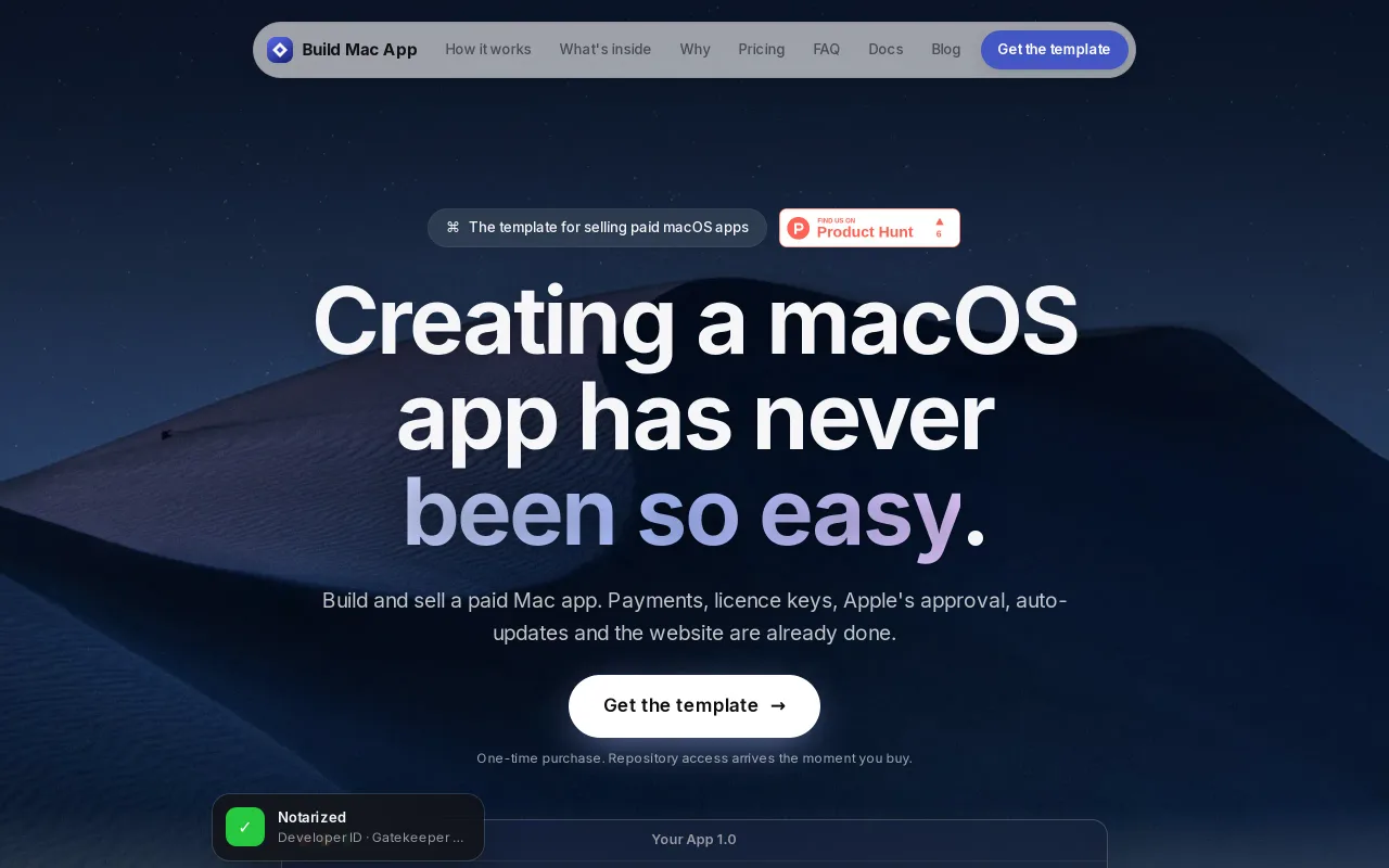 Build Mac App screenshot