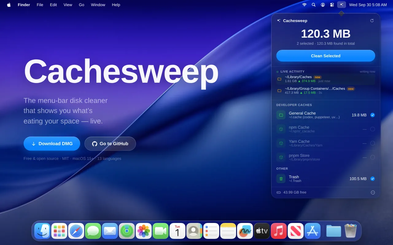Cachesweep screenshot