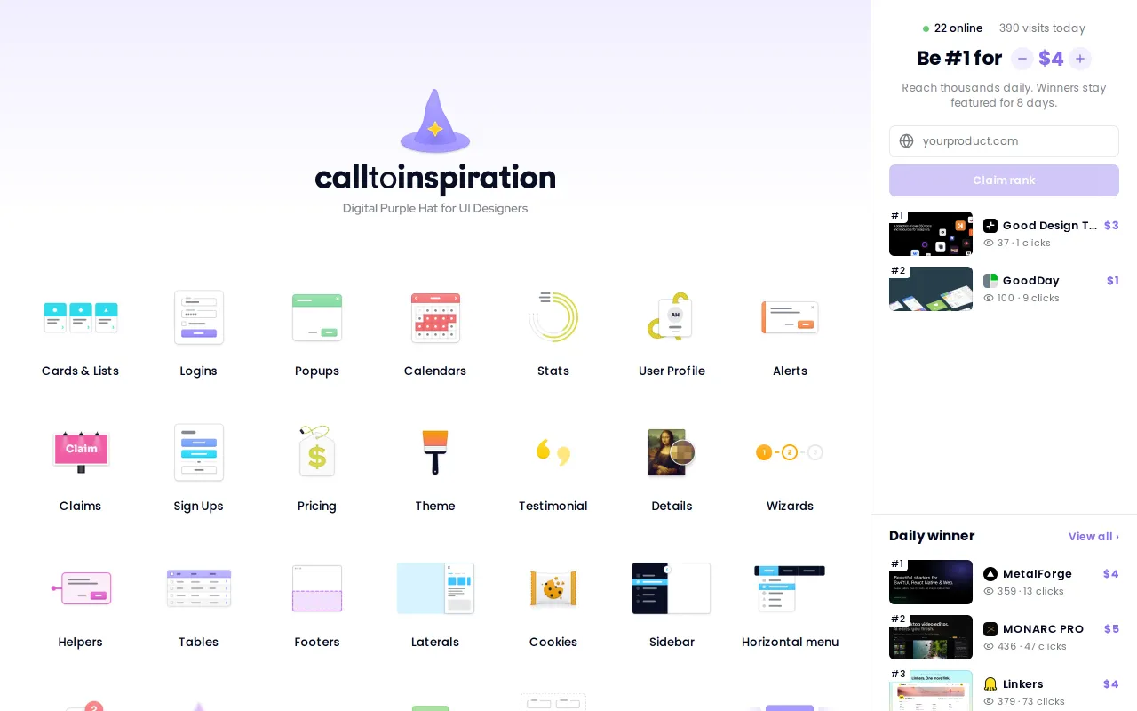 Calltoinspiration screenshot