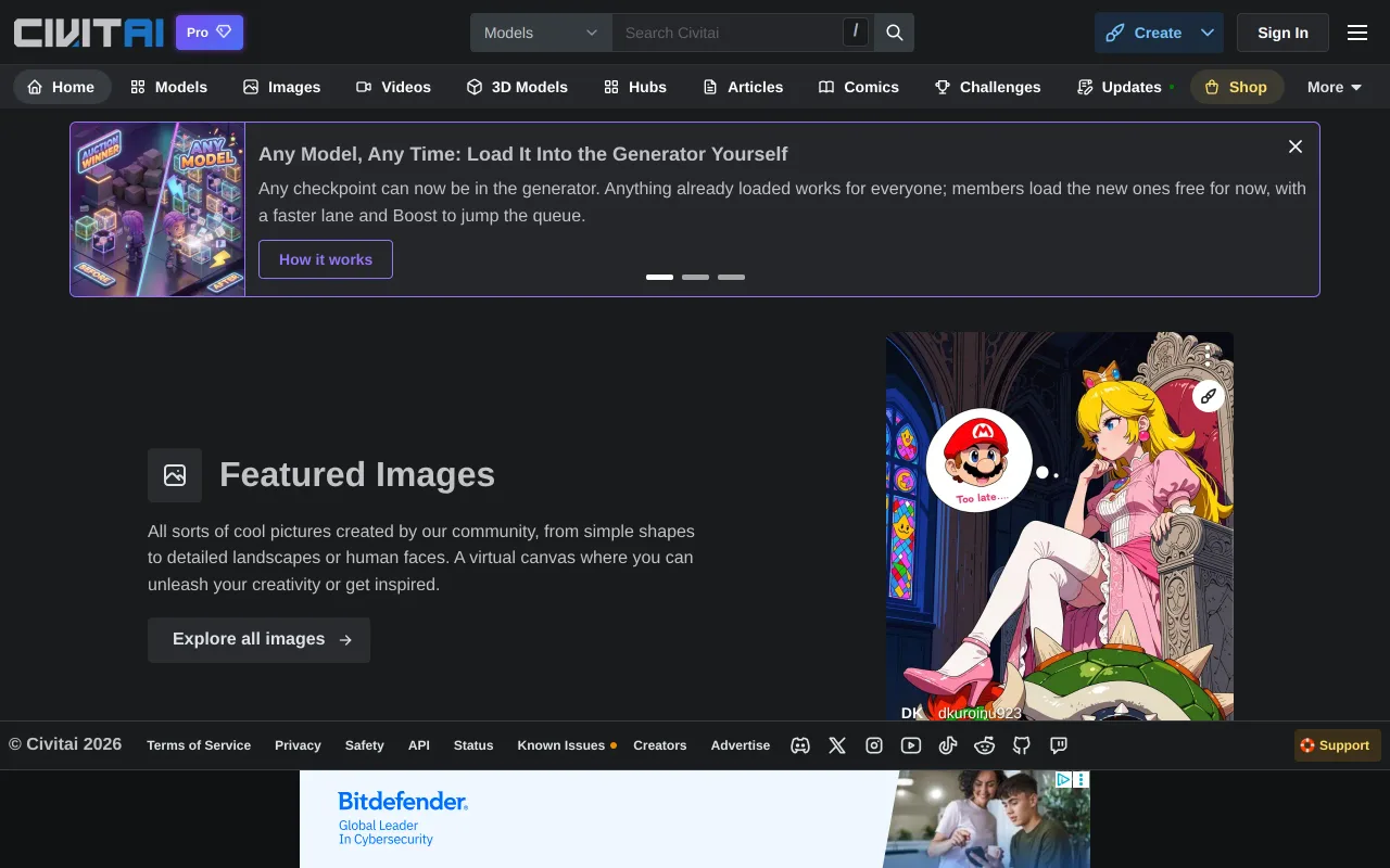 Civitai screenshot