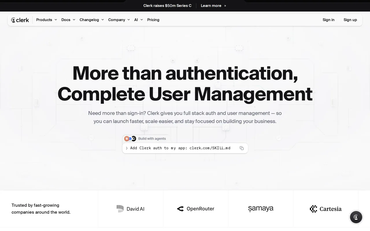 Clerk screenshot