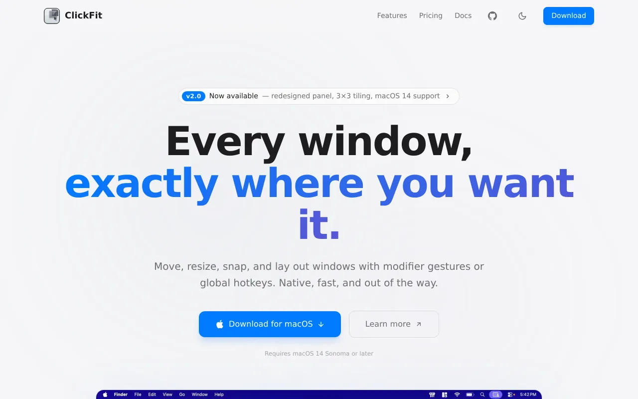 ClickFit screenshot