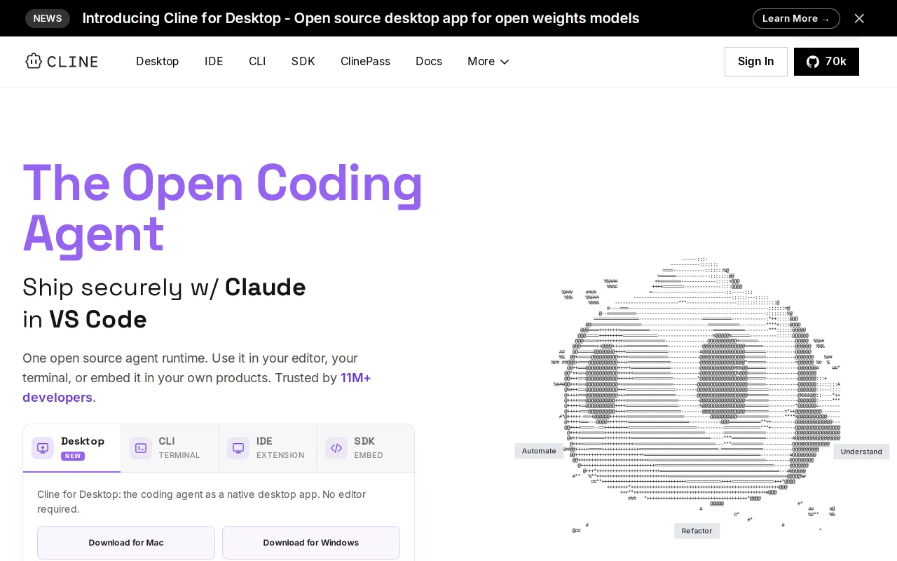 Cline screenshot