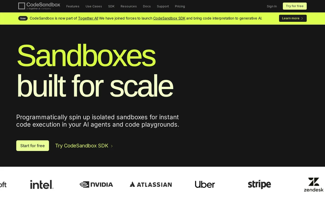 CodeSandbox screenshot