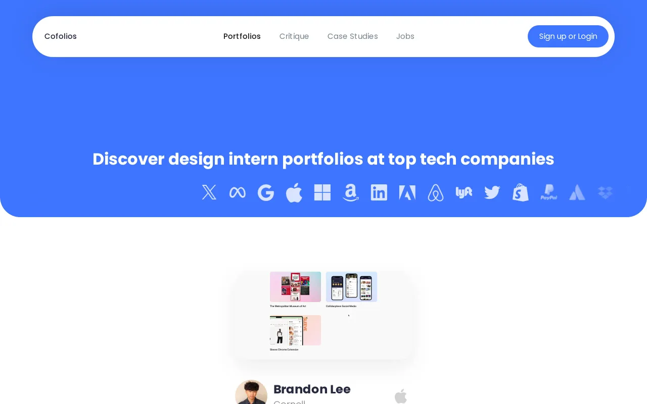 Cofolios screenshot