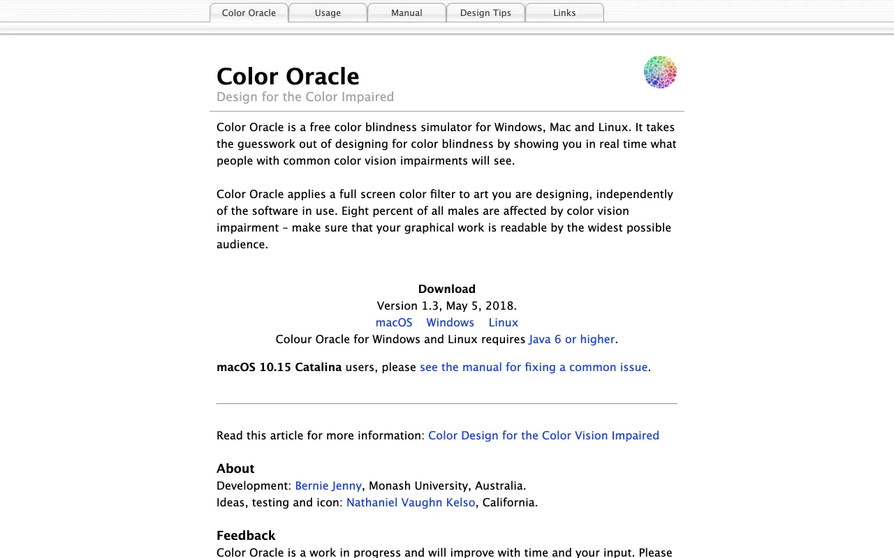 Color Oracle screenshot