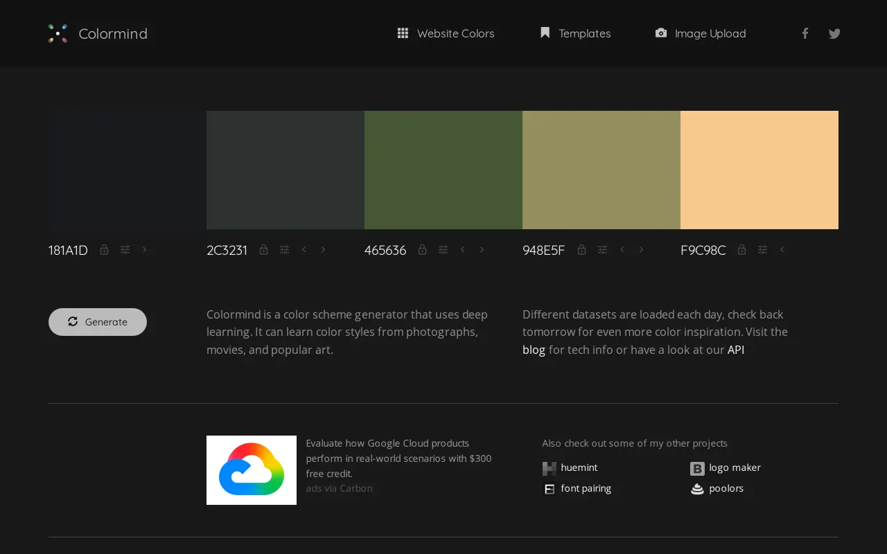 Colormind screenshot