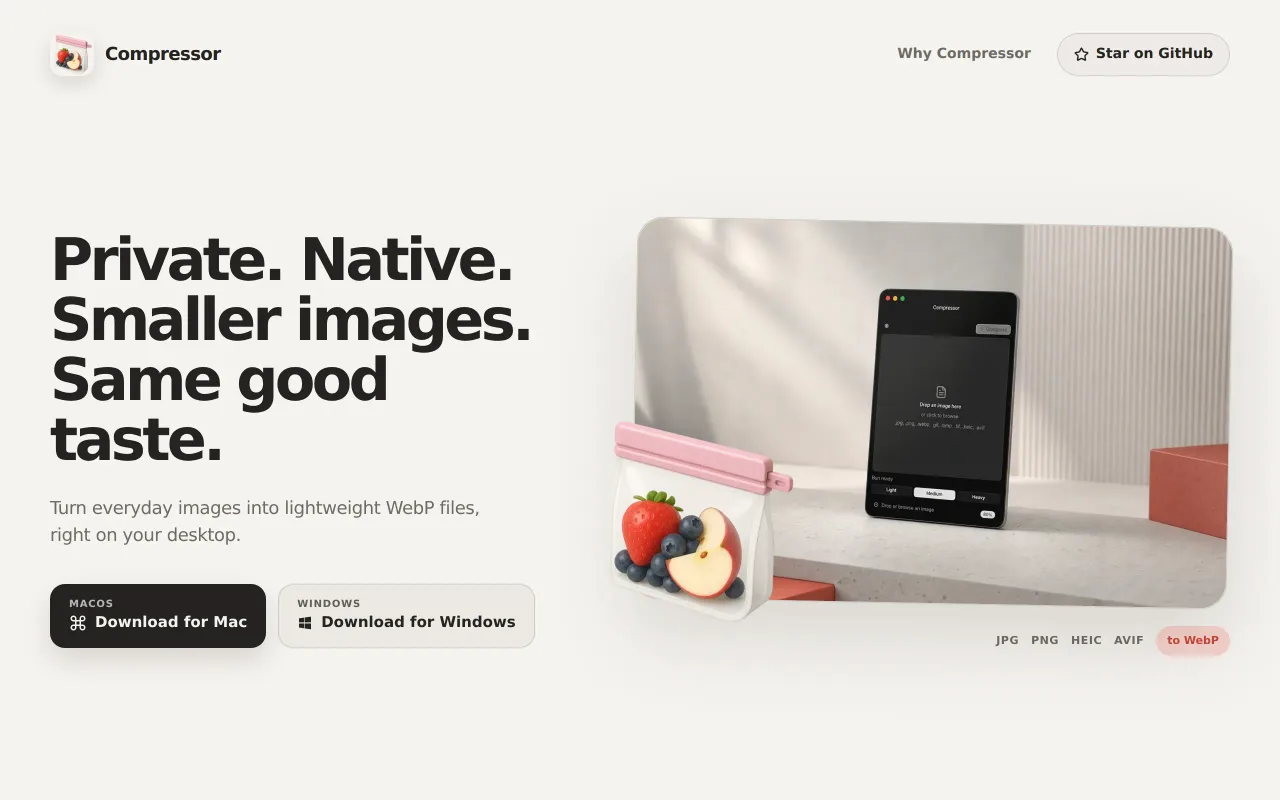Compressor screenshot