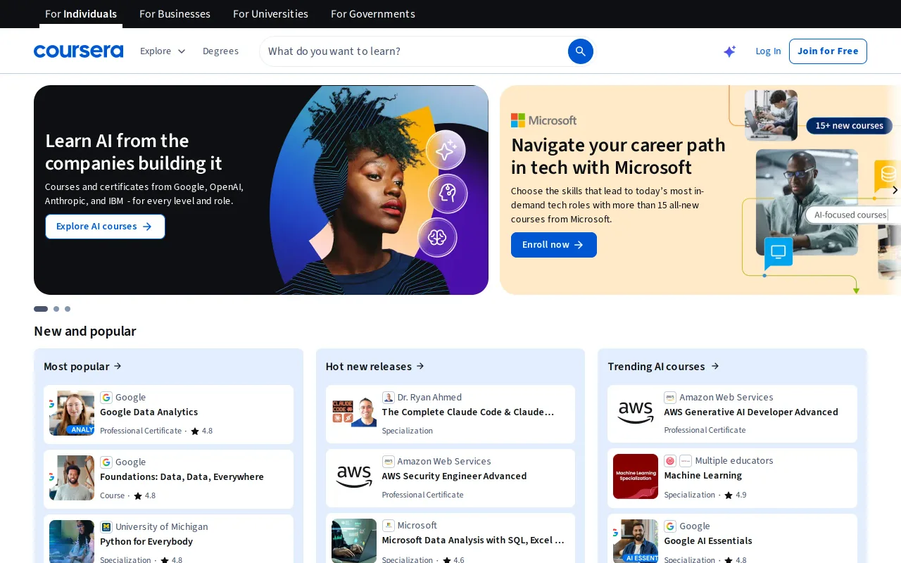 Coursera screenshot