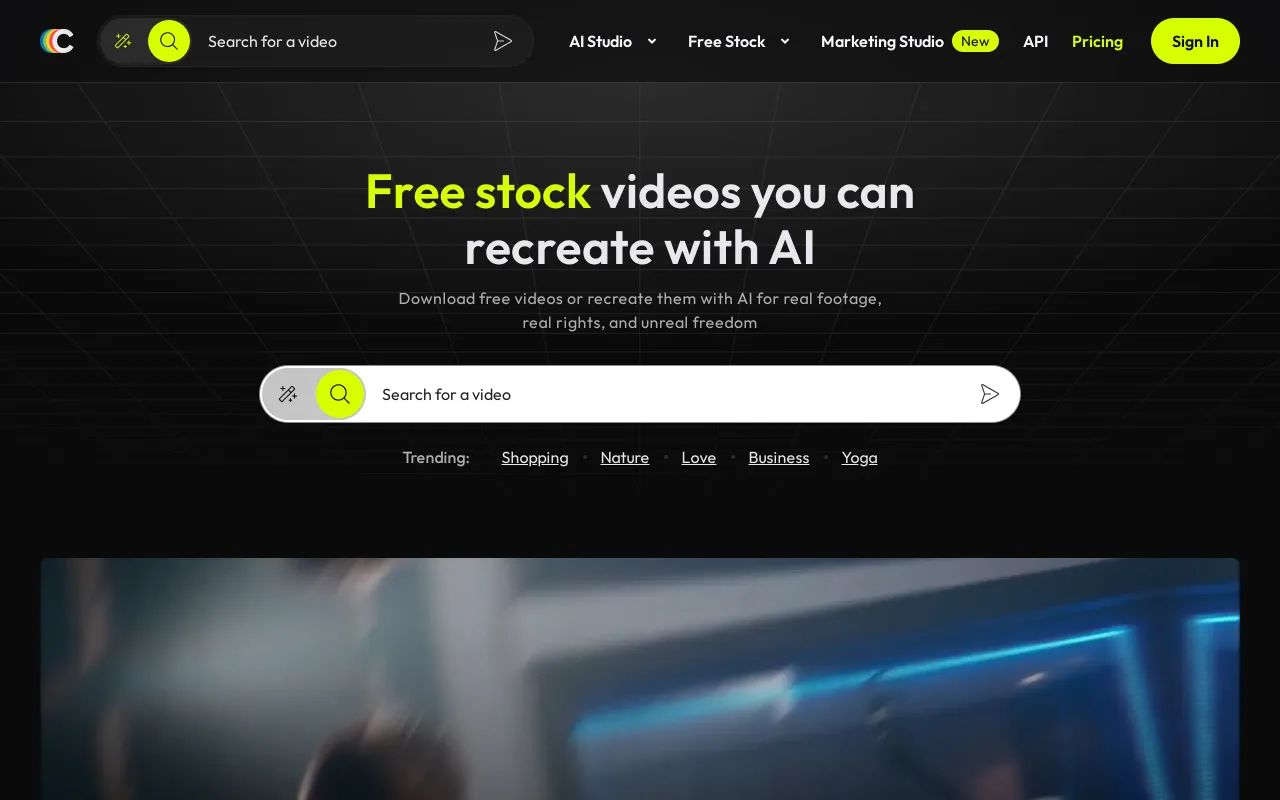 Coverr screenshot