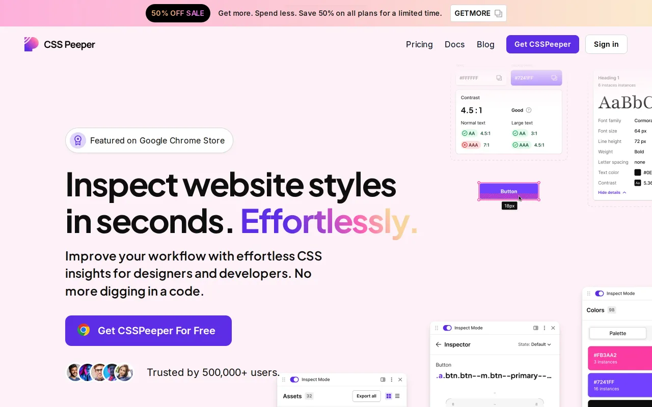 CSS Peeper screenshot