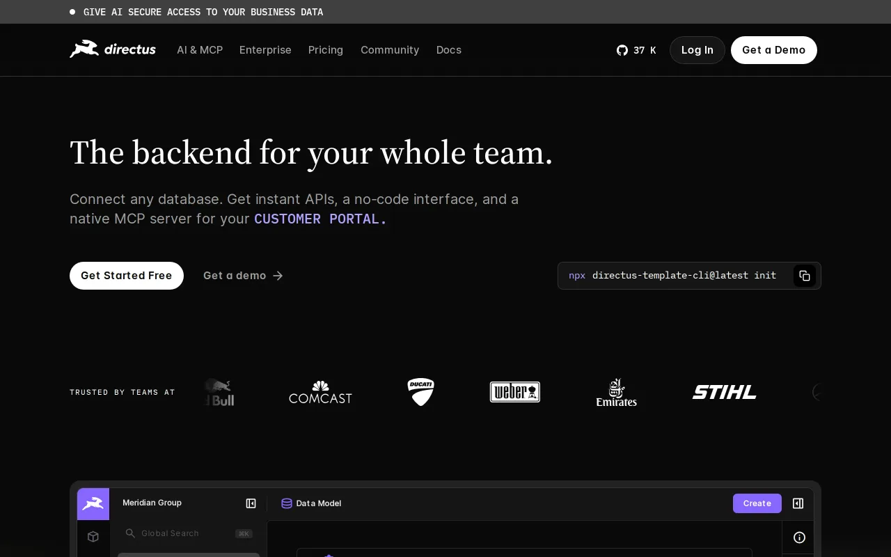 Directus screenshot