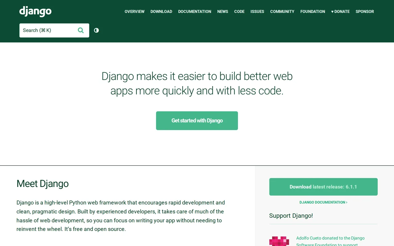 Django screenshot