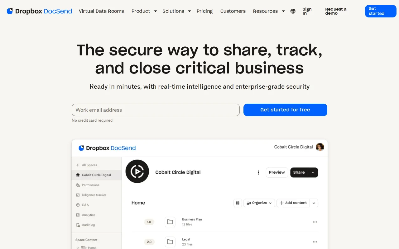 DocSend screenshot