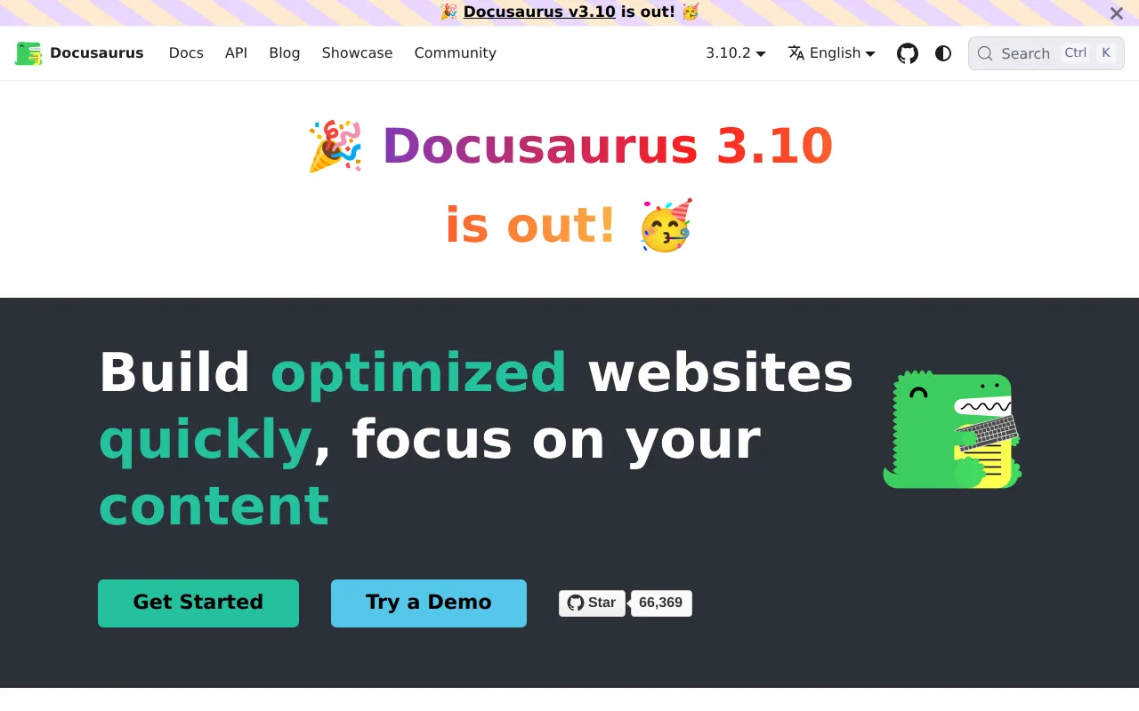Docusaurus screenshot