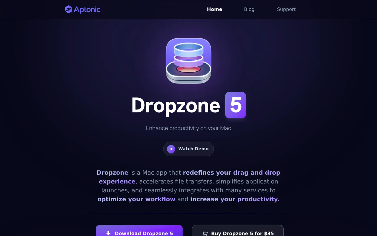 Dropzone screenshot