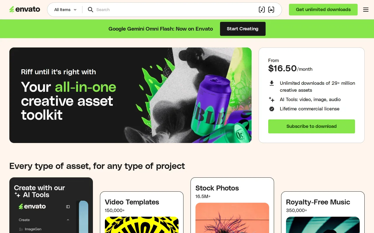 Envato Elements screenshot