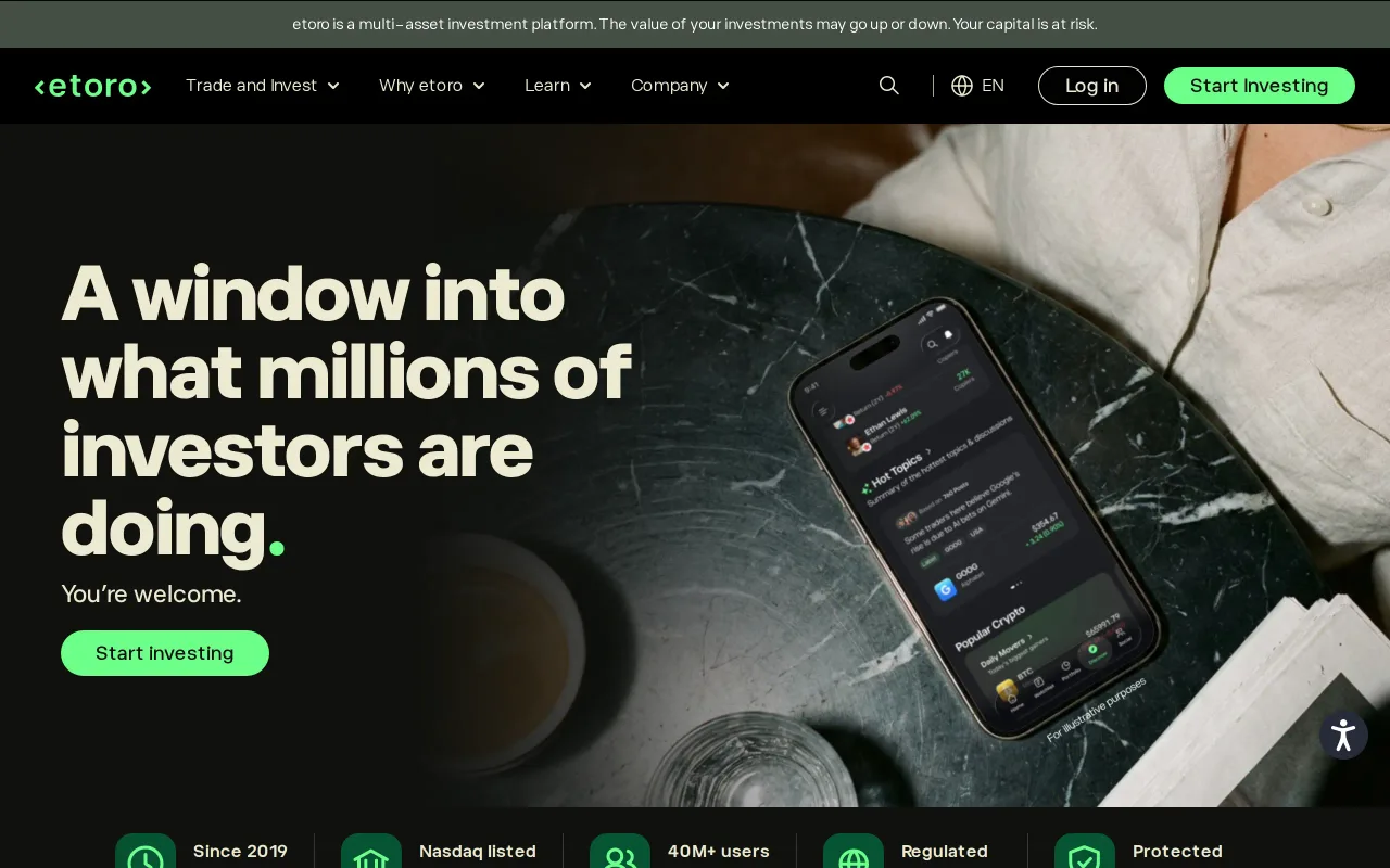 eToro screenshot