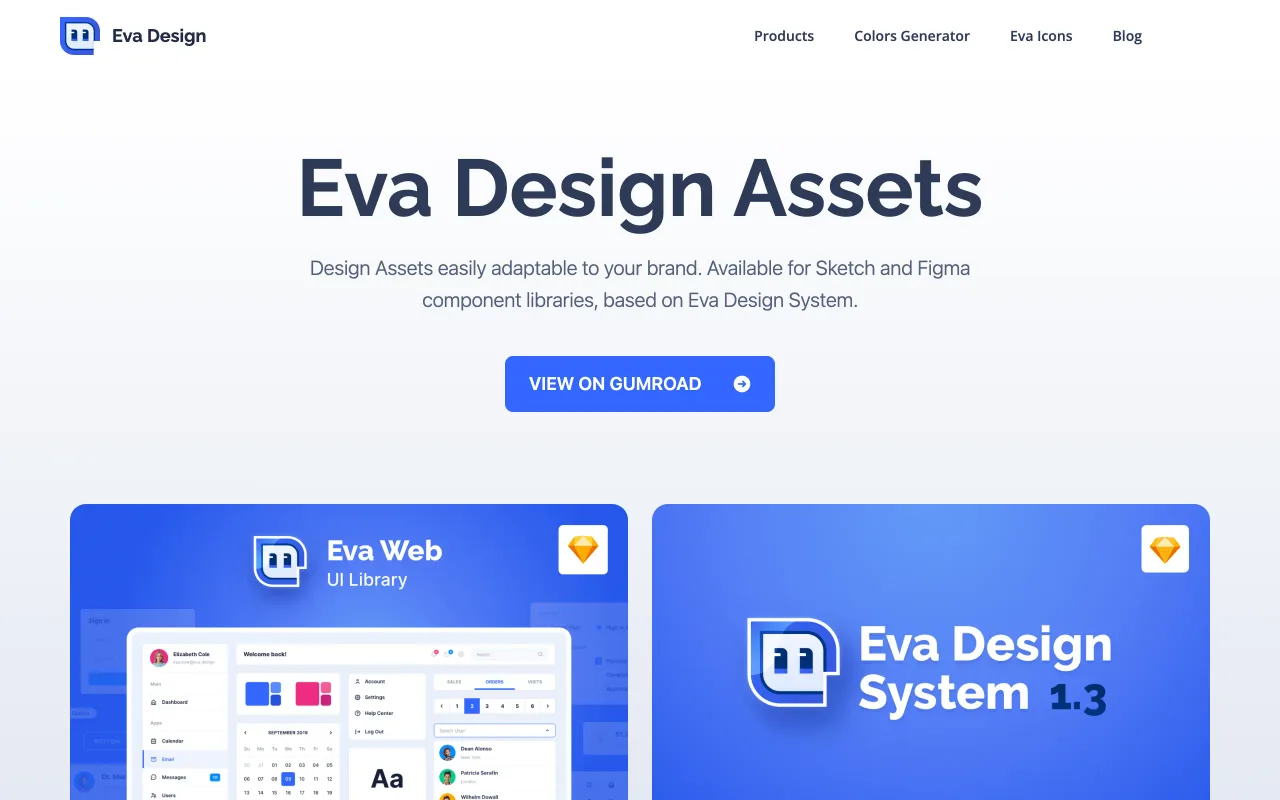 Eva Design System screenshot