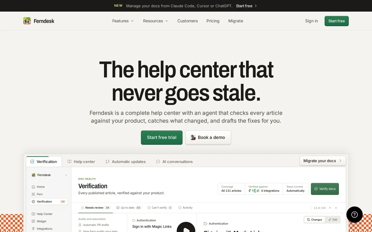 Ferndesk screenshot