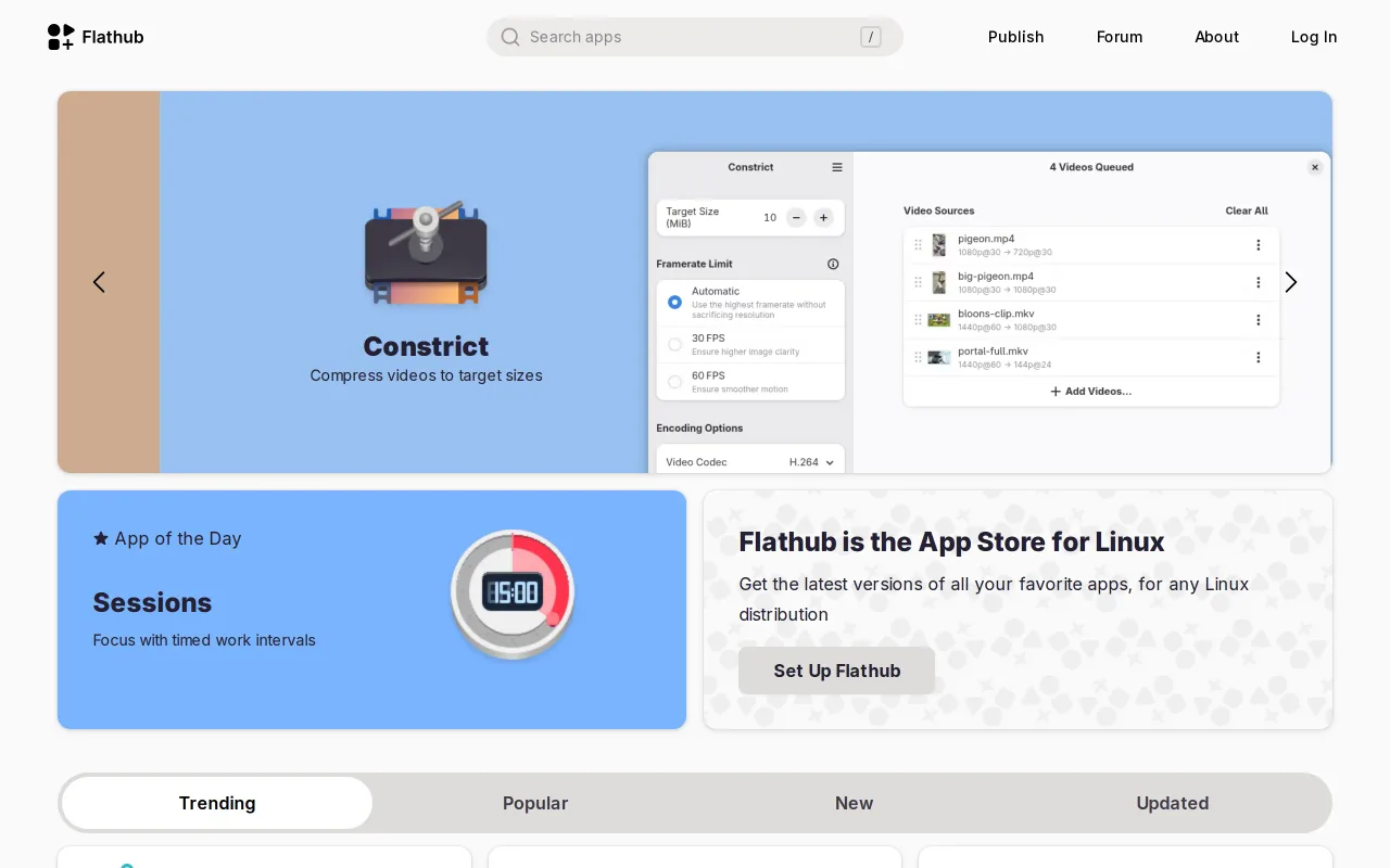 Flathub screenshot