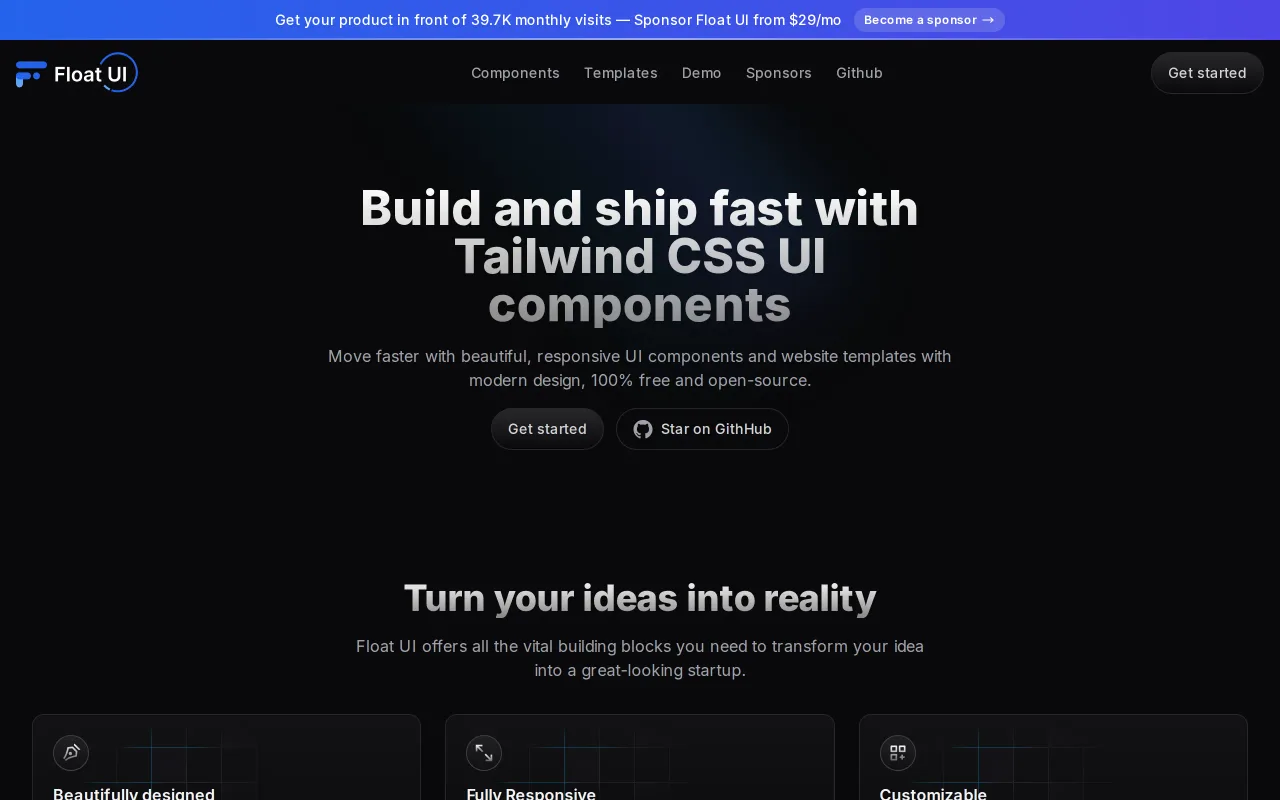 Float UI screenshot