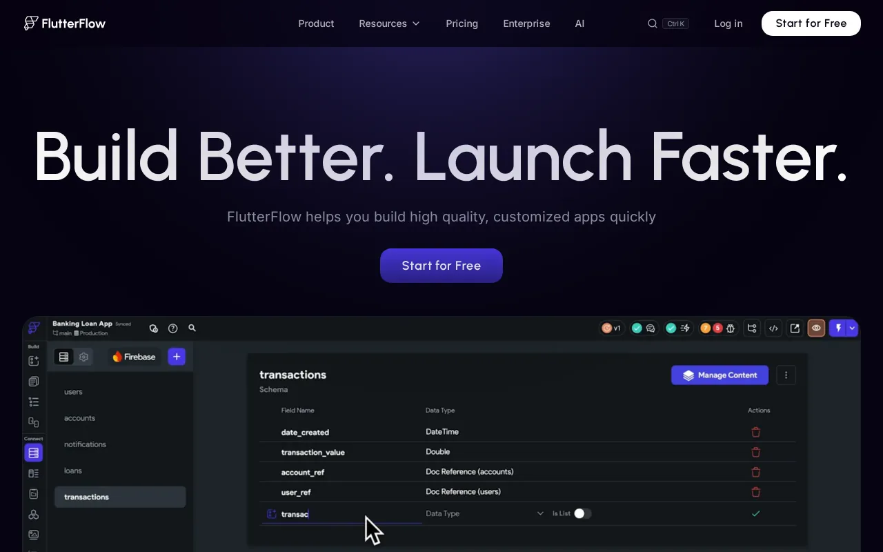 FlutterFlow screenshot