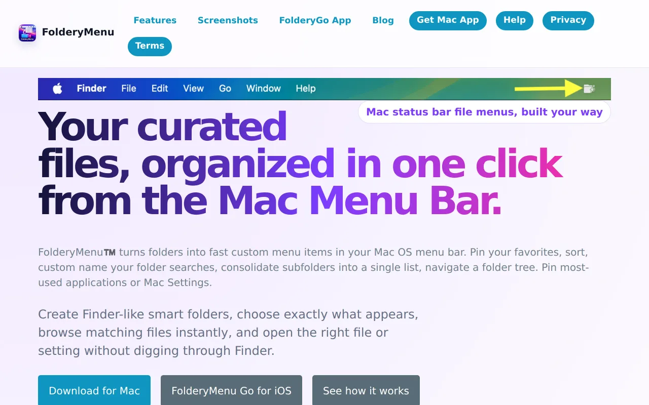 FolderyMenu™ screenshot